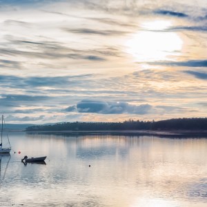 Findhorn Bay and small boats, looking West. Full day tuition, digital-photography-tuition